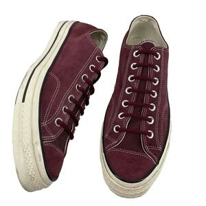Converse Chuck Taylor 70s Low Top Size 10.5 Mens Sneakers Maroon‎ Suede Burgundy